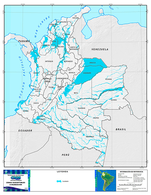 Mapa de susceptibilidad a inundaciones 