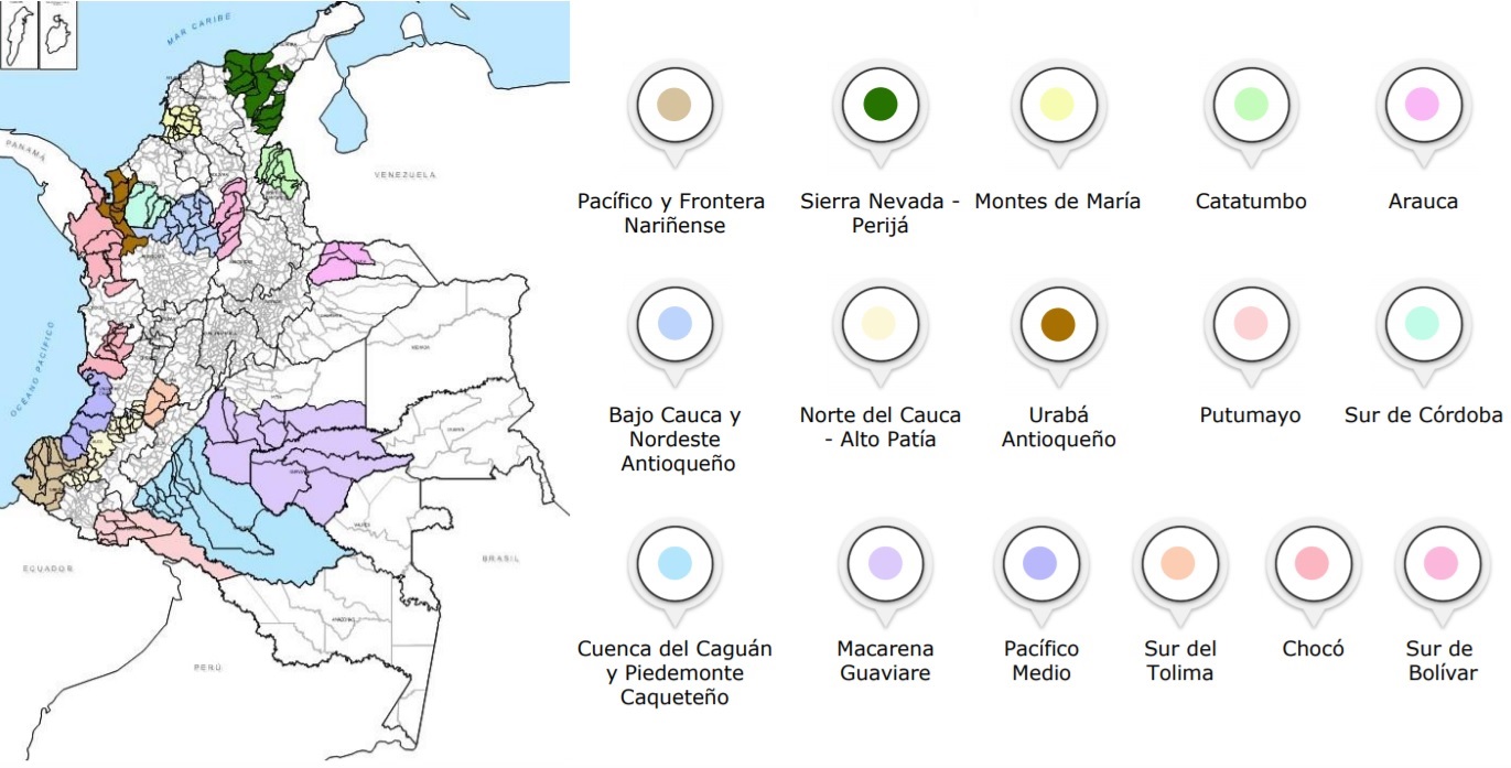 Zonificación Ambiental de las regiones PDET