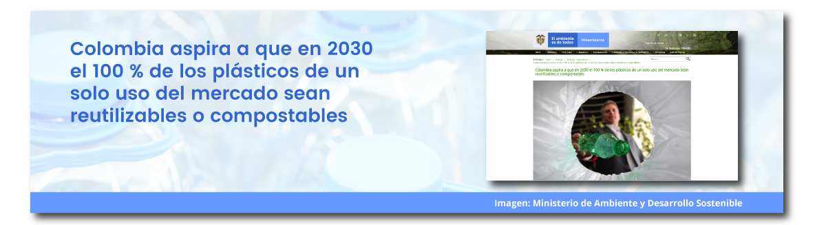 Para el año 2030 se aspira a que el 100 % de los plásticos de un solo uso del mercado sean reutilizables 