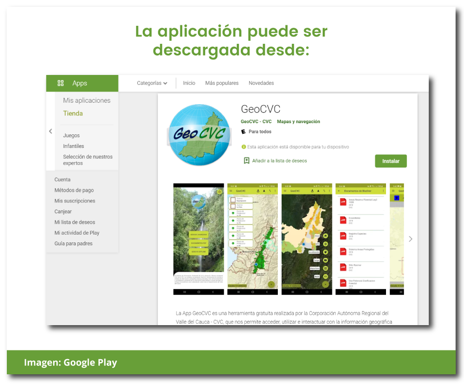Descarga la aplicación GeoCVC